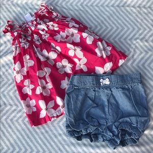 Carter Summer Outfit Pink Floral 5t